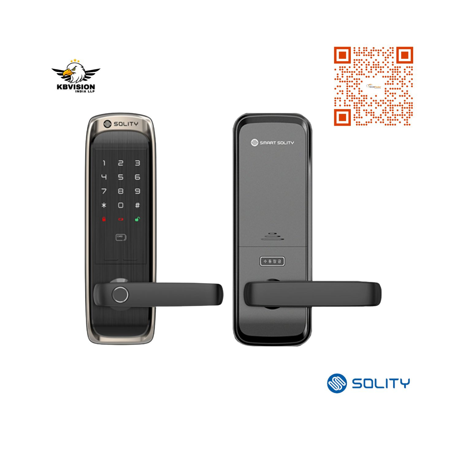 Solity GM-600B Premium Mini Finger Print Mortise Digital Lock