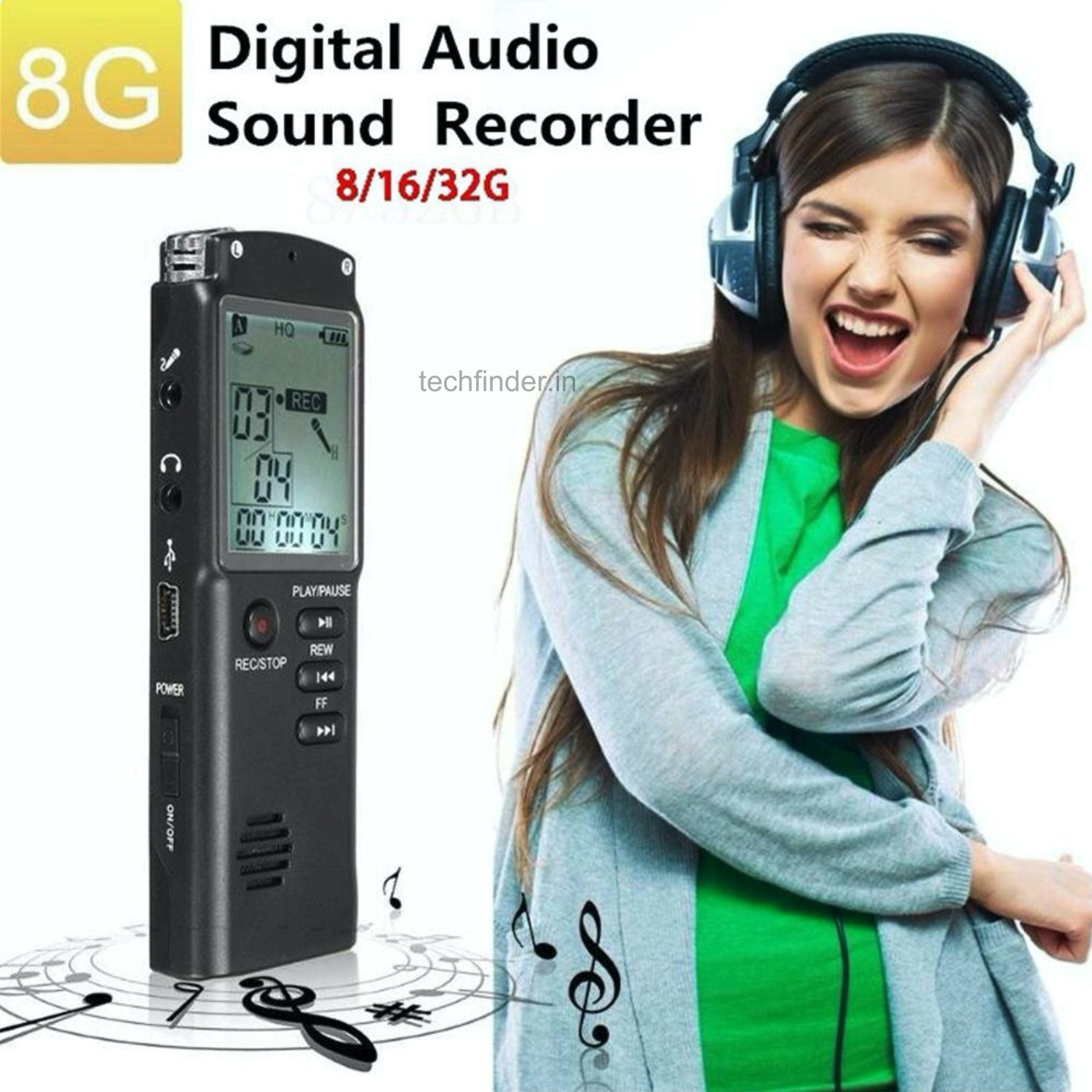 Digital 8GB Digital Audio Voice Recorder