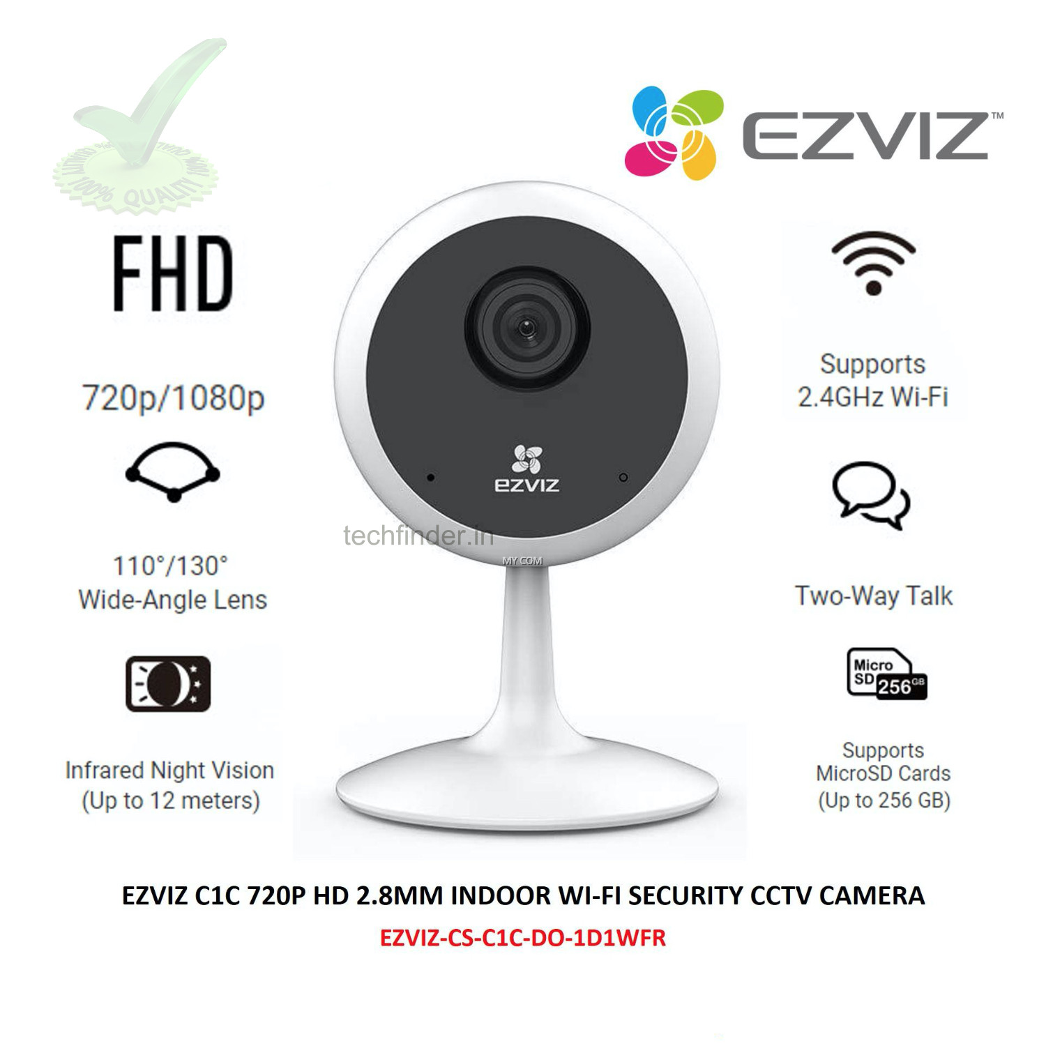 Ezviz C1C 720p HD Resolution Indoor Digital Wi-Fi Camera