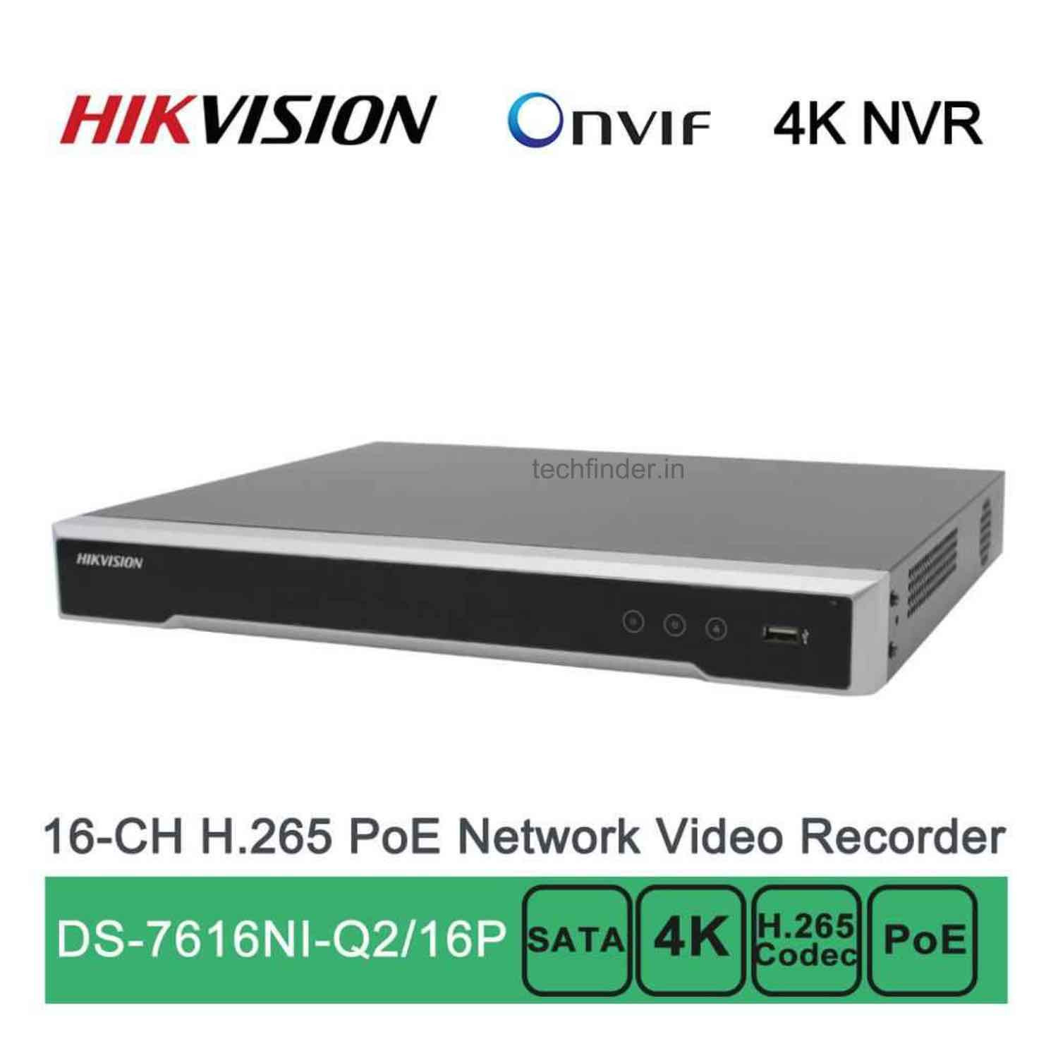 Hikvision DS-7616NI-Q2/16P 16ch POE 4k Network video recorder 