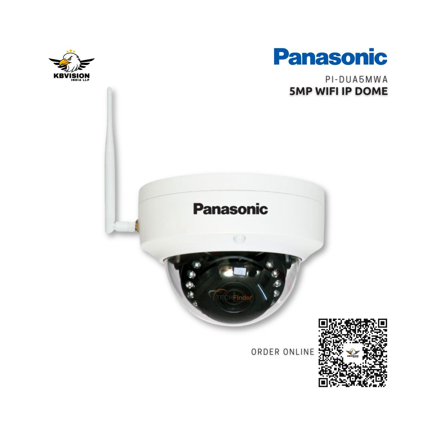 Panasonic PI-DUA5MWA 5mp Wi-Fi Ip Dome Camera